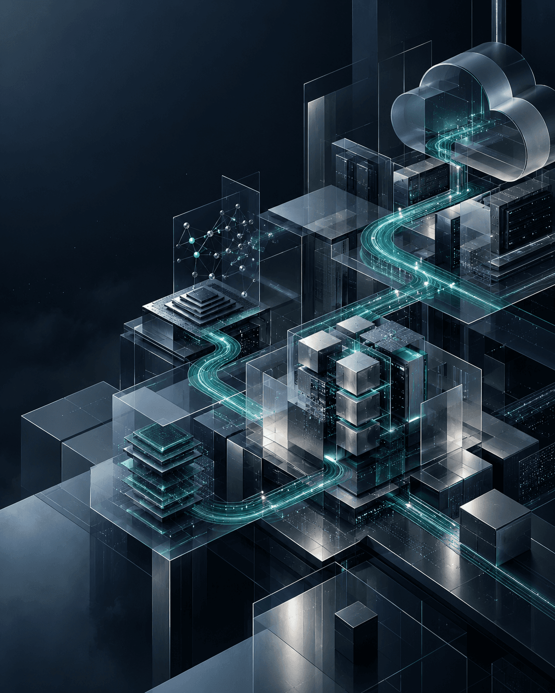 Abstract connected cloud, data, and software architecture